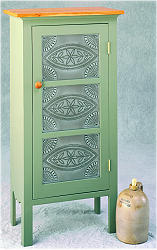 Storage Cabinet featuring punched tin panels