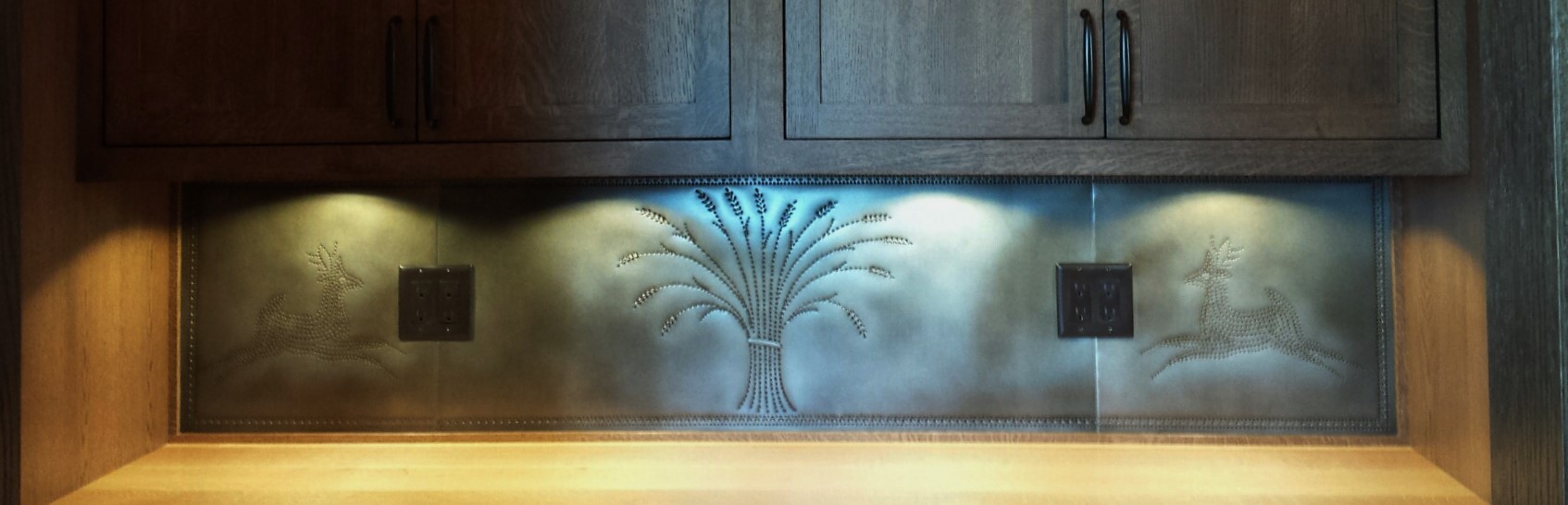 back splash punched tin