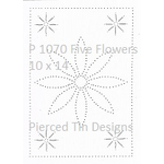 P 1070 Five Flowers 8x10 or 10 x 14