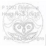 P 1092 Flowering Heart No.3 10x10