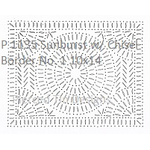 P 1135 Sunburst w/ Chisel Border No. 1 10x14