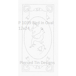 P 1039 Bird in Oval 12x24