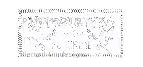 P 1193 Poverty is No Crime 15x7 1/2