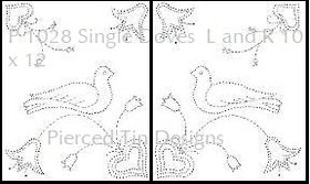 P 1028 Single Doves L and R 10 x 12