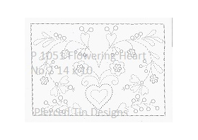 P 1051 Flowering Heart No.2 14 x 10