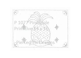 P 1077 Pineapple Primitive 14 x 10