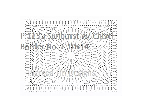 P 1135 Sunburst w/ Chisel Border No. 1 10x14