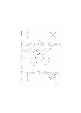 P 1070 Five Flowers 8x10 or 10 x 14