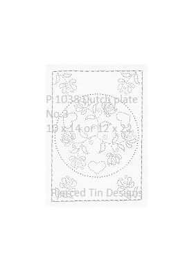P 1038 Dutch plate No.3 10 x 14 or 12 x 22