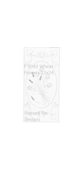 P 1042 Wheat Flowers 12x24