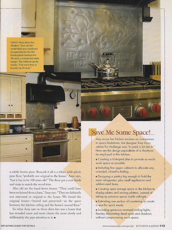 punched tin backsplash